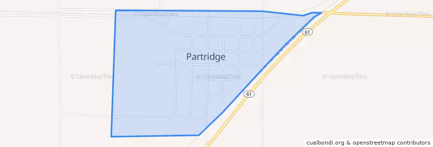 Mapa de ubicacion de Partridge.