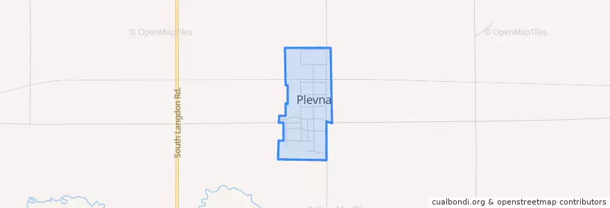 Mapa de ubicacion de Plevna.