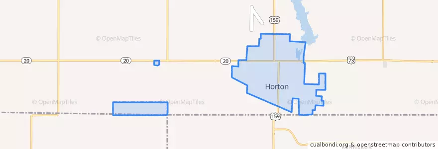 Mapa de ubicacion de Horton.