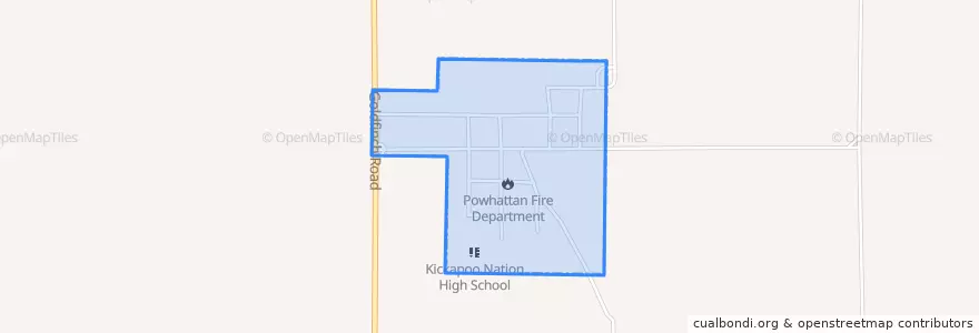 Mapa de ubicacion de Powhattan.