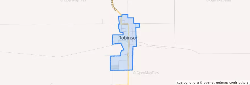Mapa de ubicacion de Robinson.