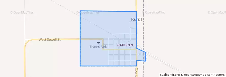 Mapa de ubicacion de Simpson.