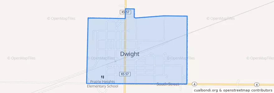 Mapa de ubicacion de Dwight.