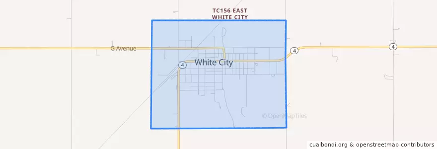 Mapa de ubicacion de White City.