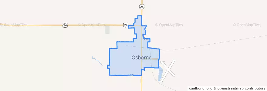 Mapa de ubicacion de Osborne.