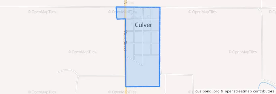 Mapa de ubicacion de Culver.