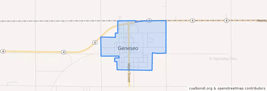 Mapa de ubicacion de Geneseo.