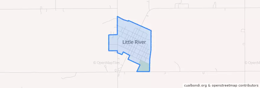 Mapa de ubicacion de Little River.