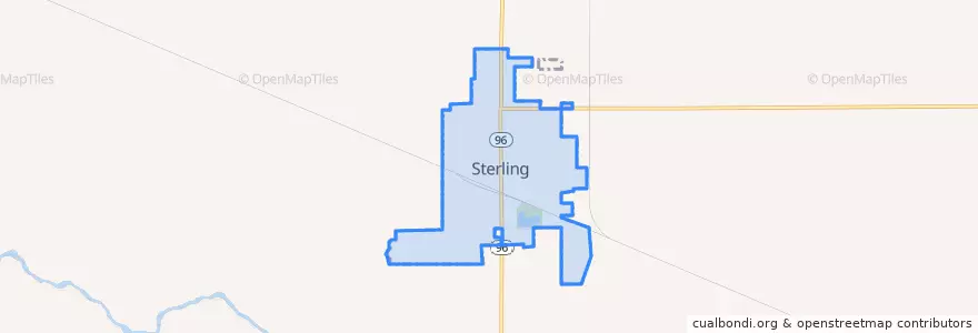 Mapa de ubicacion de Sterling.