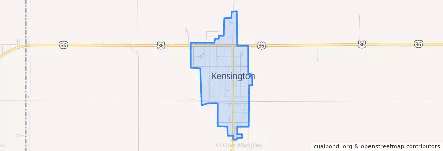 Mapa de ubicacion de Kensington.