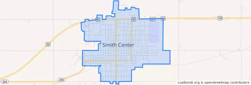 Mapa de ubicacion de Smith Center.