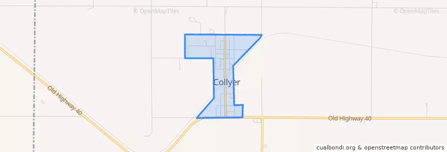 Mapa de ubicacion de Collyer.