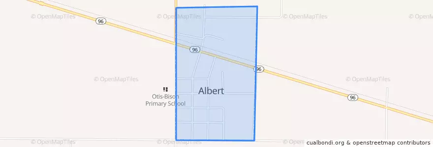 Mapa de ubicacion de Albert.