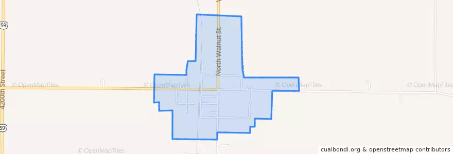 Mapa de ubicacion de Savonburg.