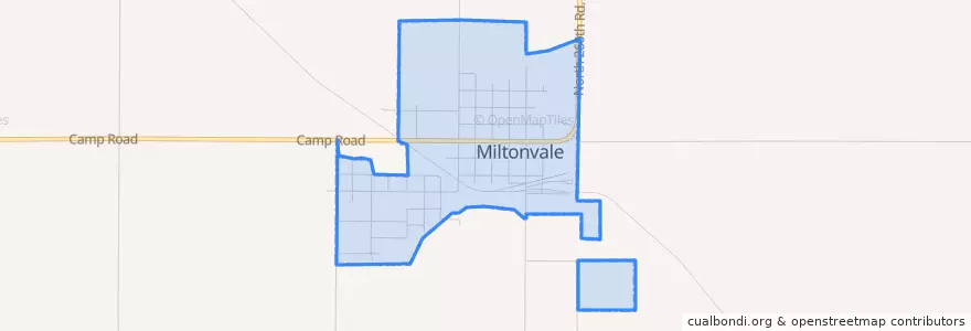 Mapa de ubicacion de Miltonvale.