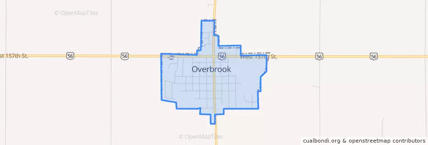 Mapa de ubicacion de Overbrook.