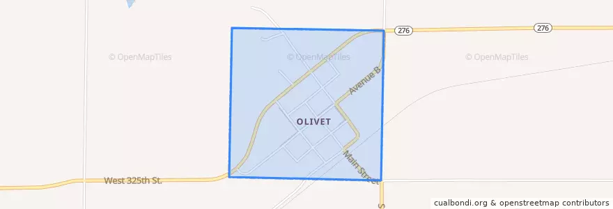 Mapa de ubicacion de Olivet.
