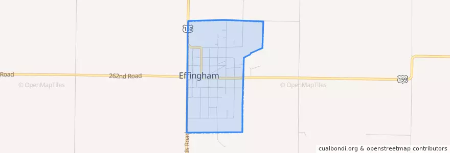 Mapa de ubicacion de Effingham.