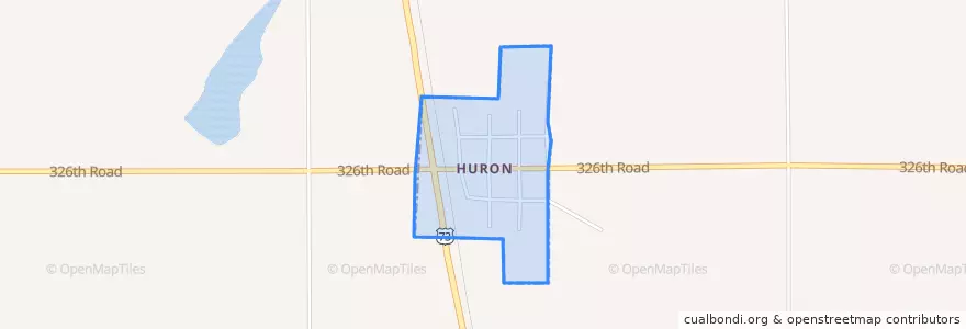 Mapa de ubicacion de Huron.