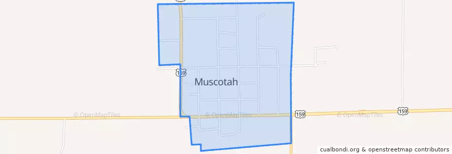 Mapa de ubicacion de Muscotah.