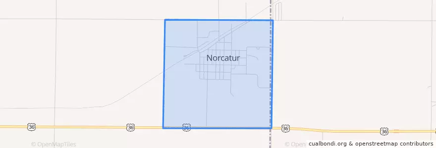 Mapa de ubicacion de Norcatur.