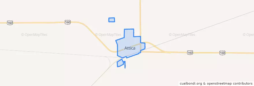 Mapa de ubicacion de Attica.