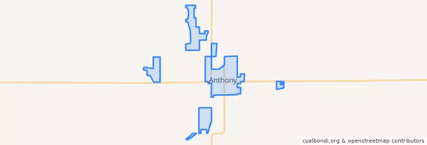 Mapa de ubicacion de Anthony.