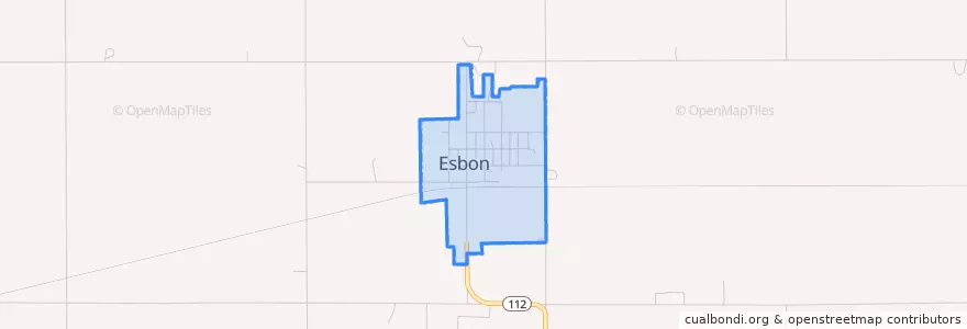 Mapa de ubicacion de Esbon.