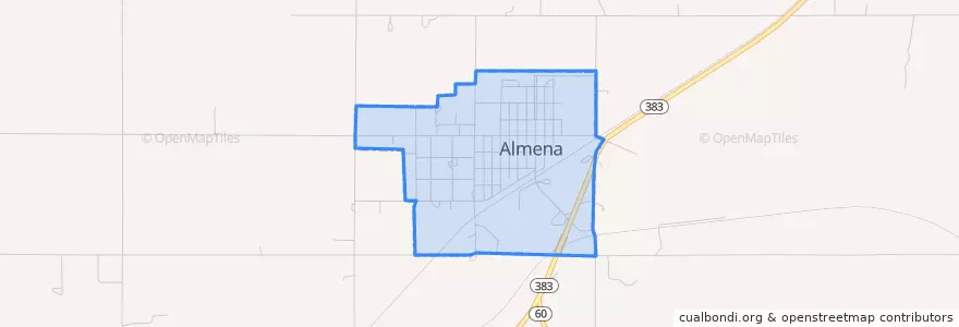 Mapa de ubicacion de Almena.