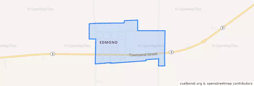 Mapa de ubicacion de Edmond.