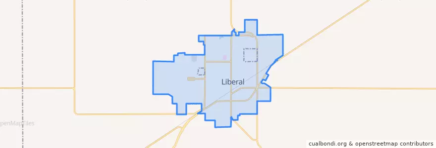 Mapa de ubicacion de Liberal.