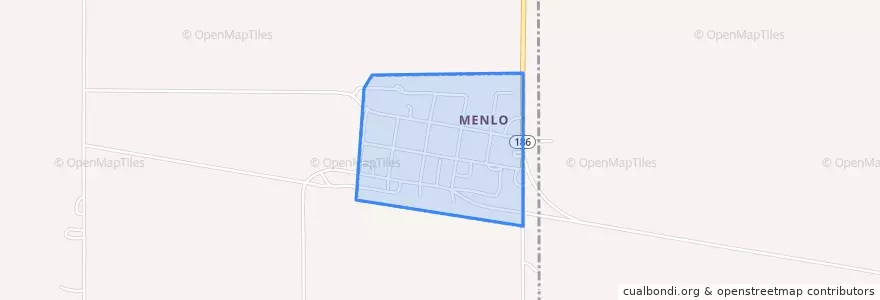 Mapa de ubicacion de Menlo.