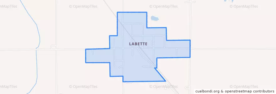Mapa de ubicacion de Labette.