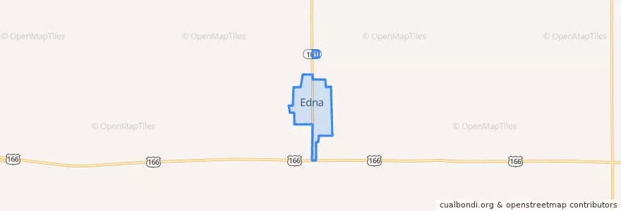 Mapa de ubicacion de Edna.