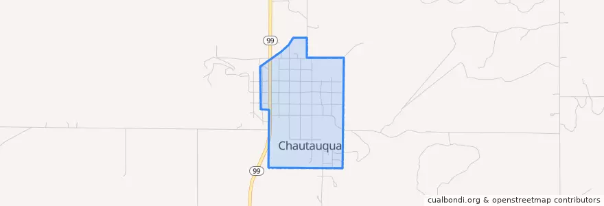 Mapa de ubicacion de Chautauqua.