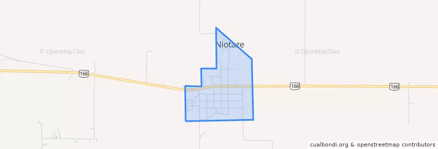 Mapa de ubicacion de Niotaze.