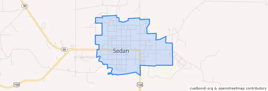 Mapa de ubicacion de Sedan.