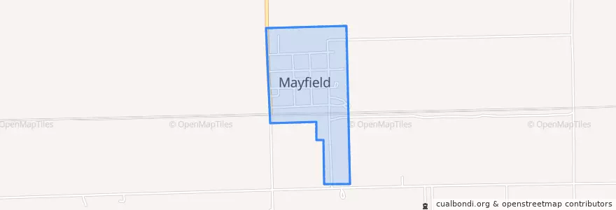 Mapa de ubicacion de Mayfield.