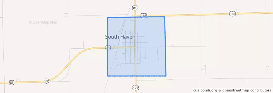 Mapa de ubicacion de South Haven.