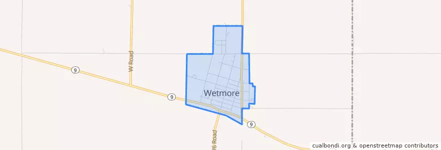 Mapa de ubicacion de Wetmore.