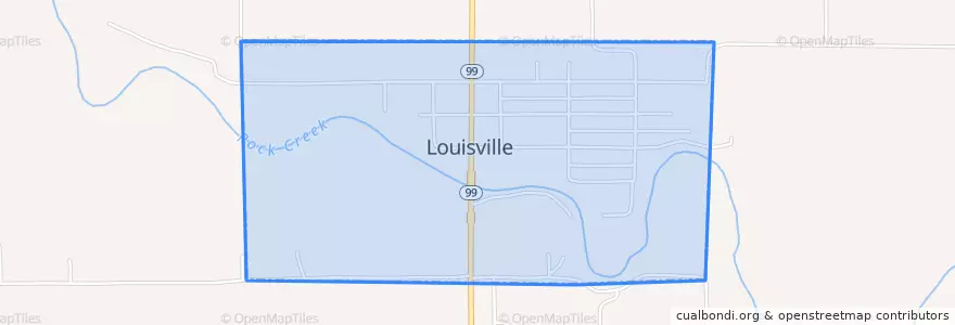 Mapa de ubicacion de Louisville.