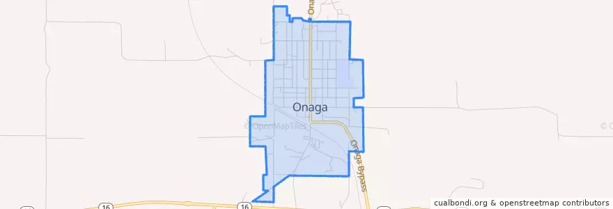 Mapa de ubicacion de Onaga.