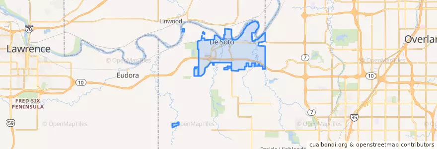 Mapa de ubicacion de De Soto.
