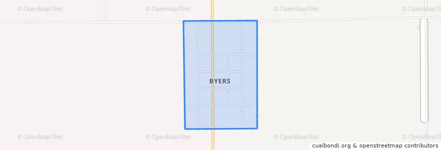 Mapa de ubicacion de Byers.