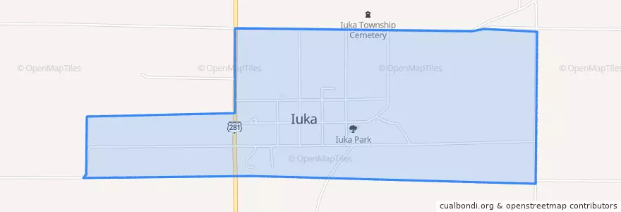 Mapa de ubicacion de Iuka.