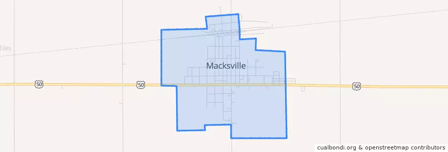 Mapa de ubicacion de Macksville.