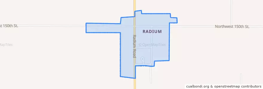 Mapa de ubicacion de Radium.