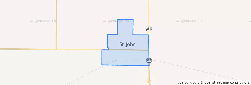 Mapa de ubicacion de St. John.
