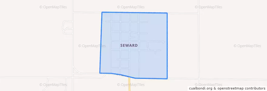 Mapa de ubicacion de Seward.