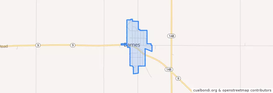 Mapa de ubicacion de Barnes.